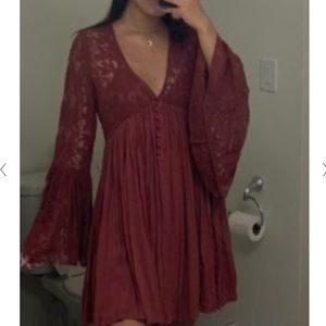 Free people bell sleeve dress